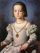 BRONZINO, Agnolo The Illegitimate Daughter of Cosimo I de' Medici oil on canvas